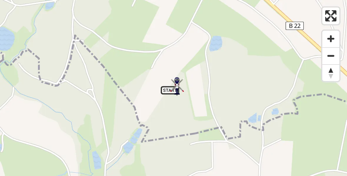 Flugroute Polizeihubschrauber Kirchendemenreuth - Kirchendemenreuth, 02 März 2026, 10:49