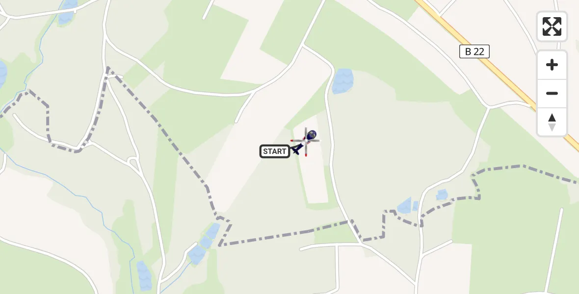 Flugroute Polizeihubschrauber Kirchendemenreuth - Kirchendemenreuth, 02 März 2026, 10:55
