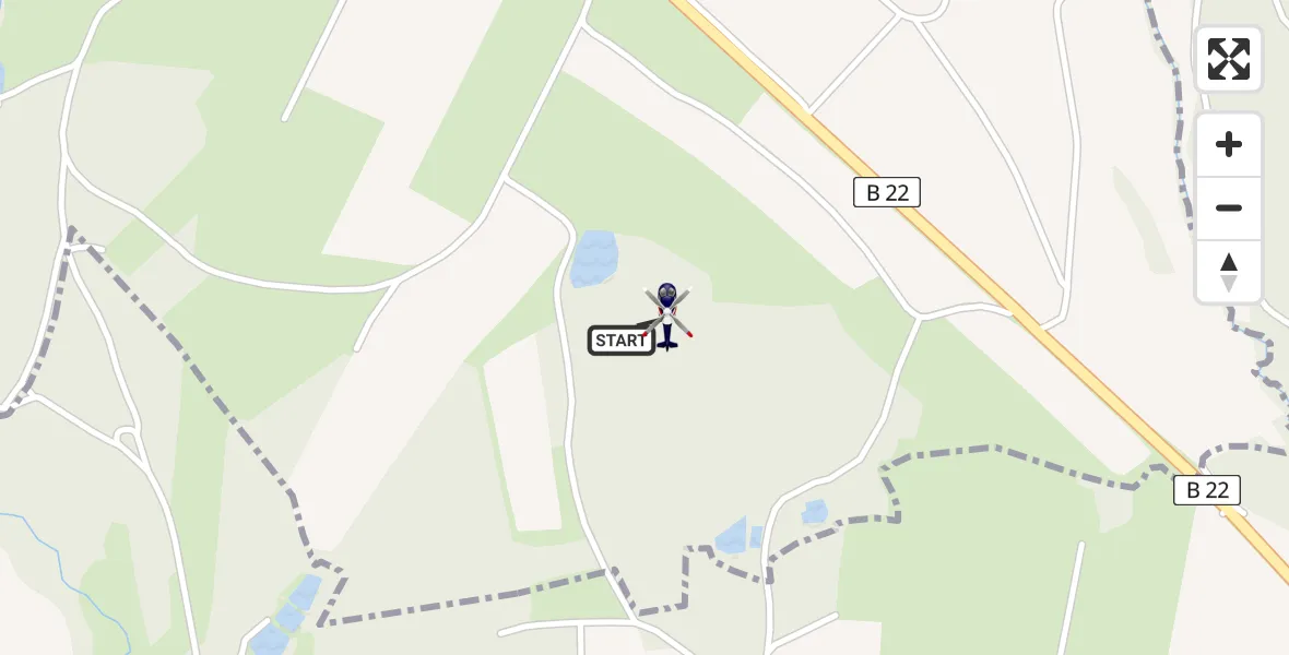 Flugroute Polizeihubschrauber Kirchendemenreuth - Kirchendemenreuth, 02 März 2026, 11:08