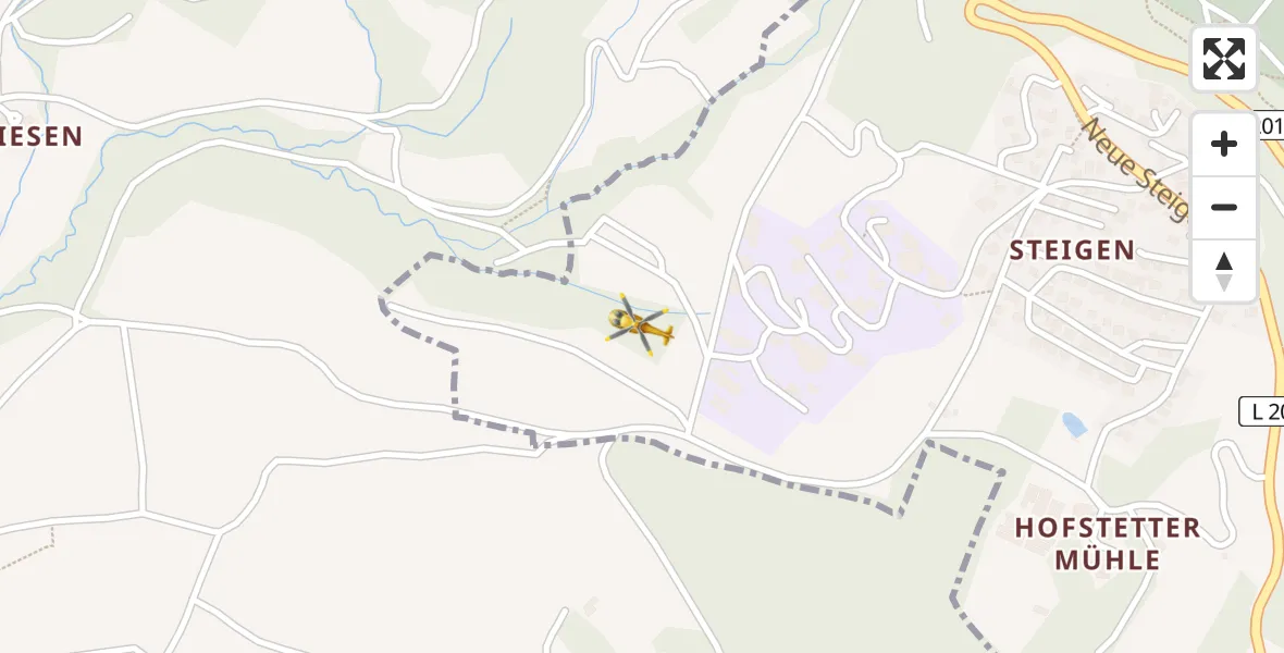 Flugroute Rettungshubschrauber Heiligenberg - Heiligenberg, 02 März 2026, 14:08