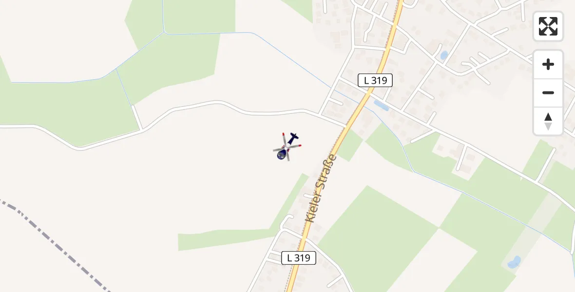 Routekaart van de vlucht: Polizeihubschrauber nach Wiemersdorf