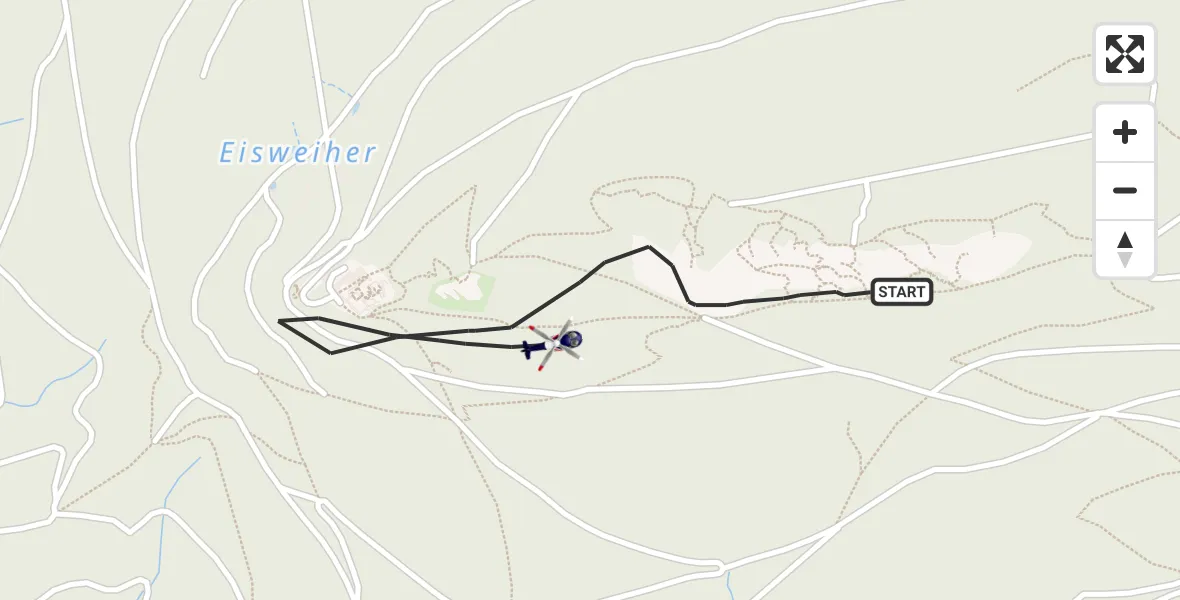 Flugroute Polizeihubschrauber Baden-Baden - Baden-Baden, 03 März 2026, 08:49