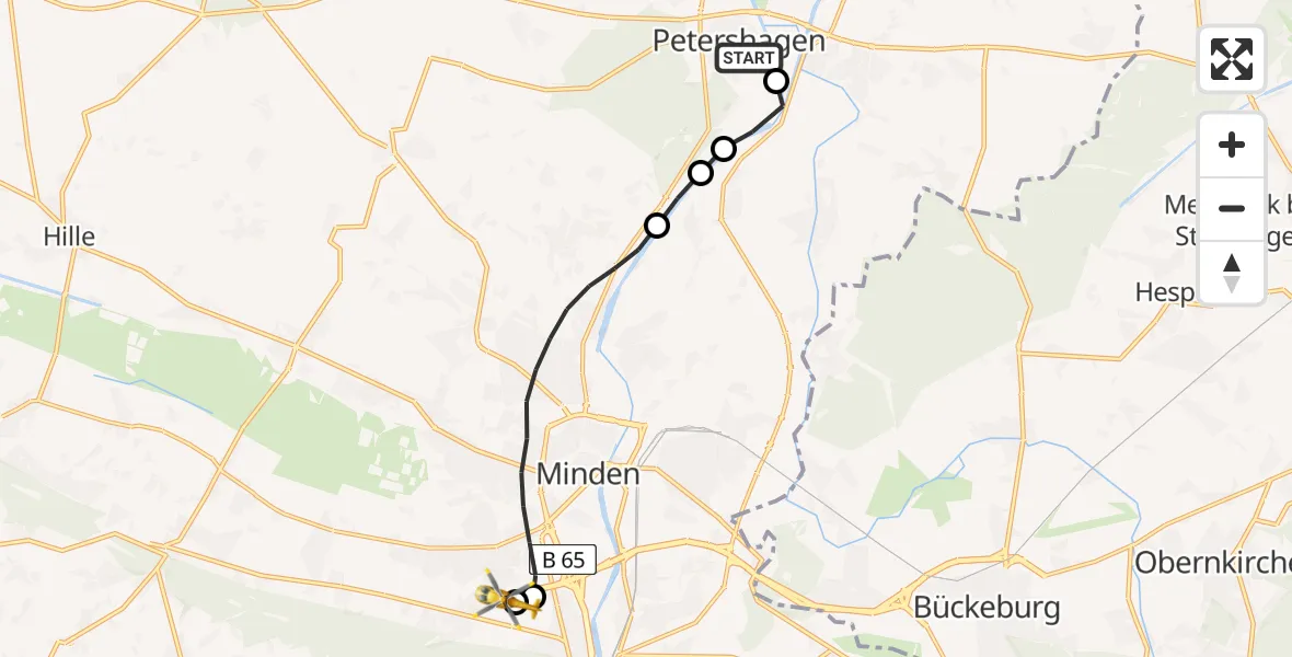 Routekaart van de vlucht: Rettungshubschrauber nach Häverstädt, Hans-Nolte-Straße
