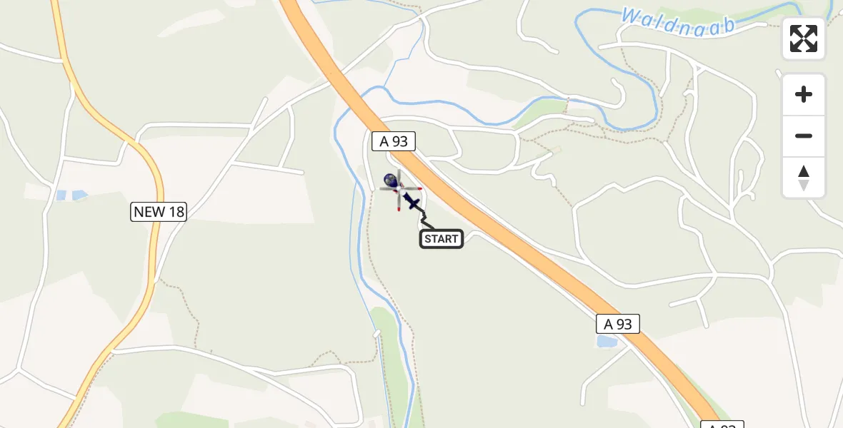 Flugroute Polizeihubschrauber Windischeschenbach - Windischeschenbach, 03 März 2026, 12:22