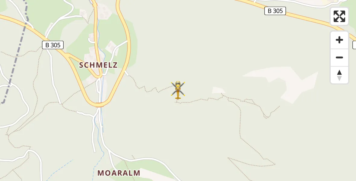 Flugroute Rettungshubschrauber Inzell - Inzell, 03 März 2026, 12:29