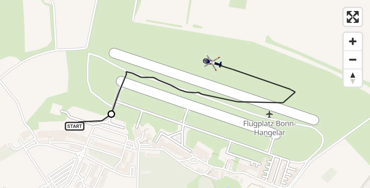 Flugroute Polizeihubschrauber Sankt Augustin - Bonn-Hangelar Airfield, 04 März 2026, 07:31