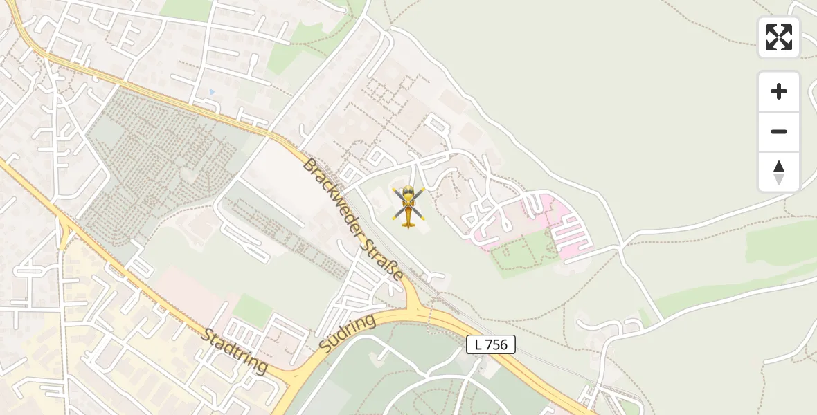 Flugroute Rettungshubschrauber Luftrettungszentrum Bielefeld - Luftrettungszentrum Bielefeld, 04 März 2026, 11:20