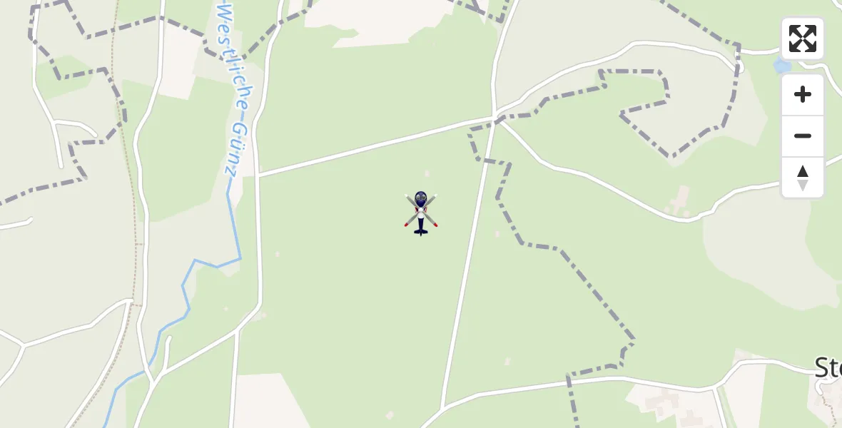 Routekaart van de vlucht: Polizeihubschrauber nach Hawangen