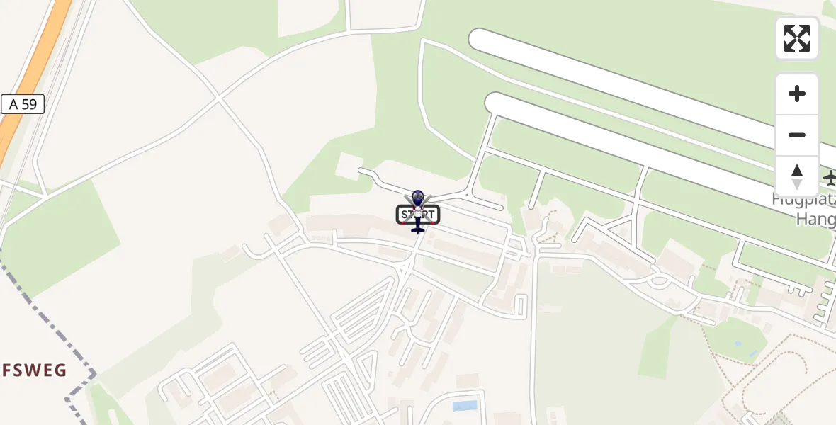 Routekaart van de vlucht: Polizeihubschrauber nach Sankt Augustin, Richthofenstraße