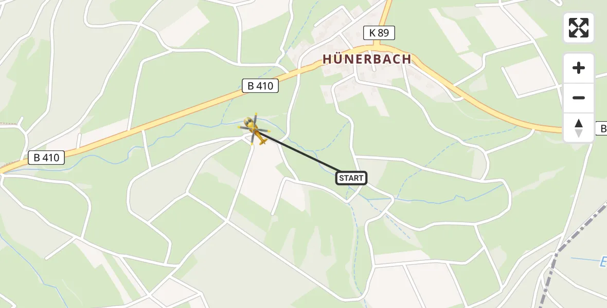 Flugroute Ambulanzhubschrauber Köttelbach - Köttelbach, 05 März 2026, 08:05