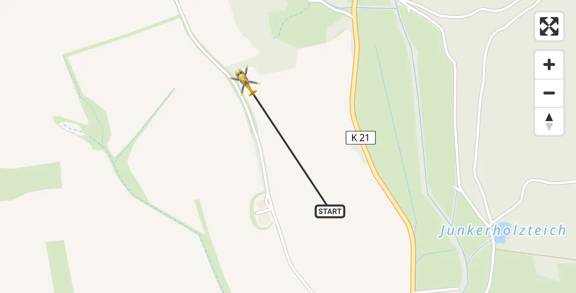 Flugroute Rettungshubschrauber Werna - Werna, 05 März 2026, 08:56