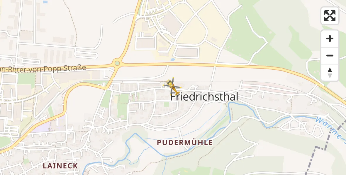 Flugroute Rettungshubschrauber Bayreuth - Bayreuth, 05 März 2026, 10:25