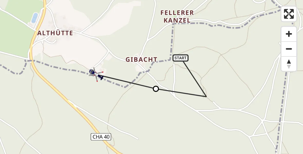 Flugroute Polizeihubschrauber Waldmünchen - Waldmünchen, 05 März 2026, 11:41