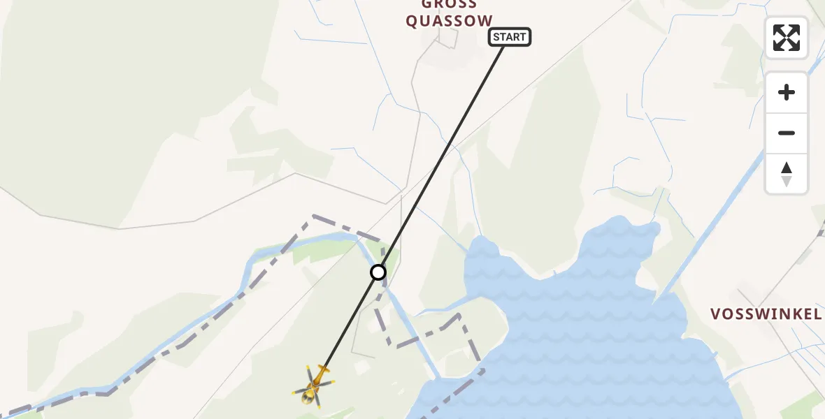 Routekaart van de vlucht: Rettungshubschrauber nach Wesenberg, Kiefernweg