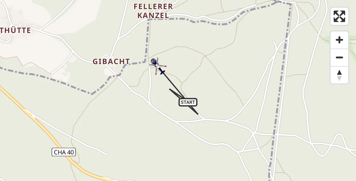 Flugroute Polizeihubschrauber Waldmünchen - Waldmünchen, 05 März 2026, 14:43