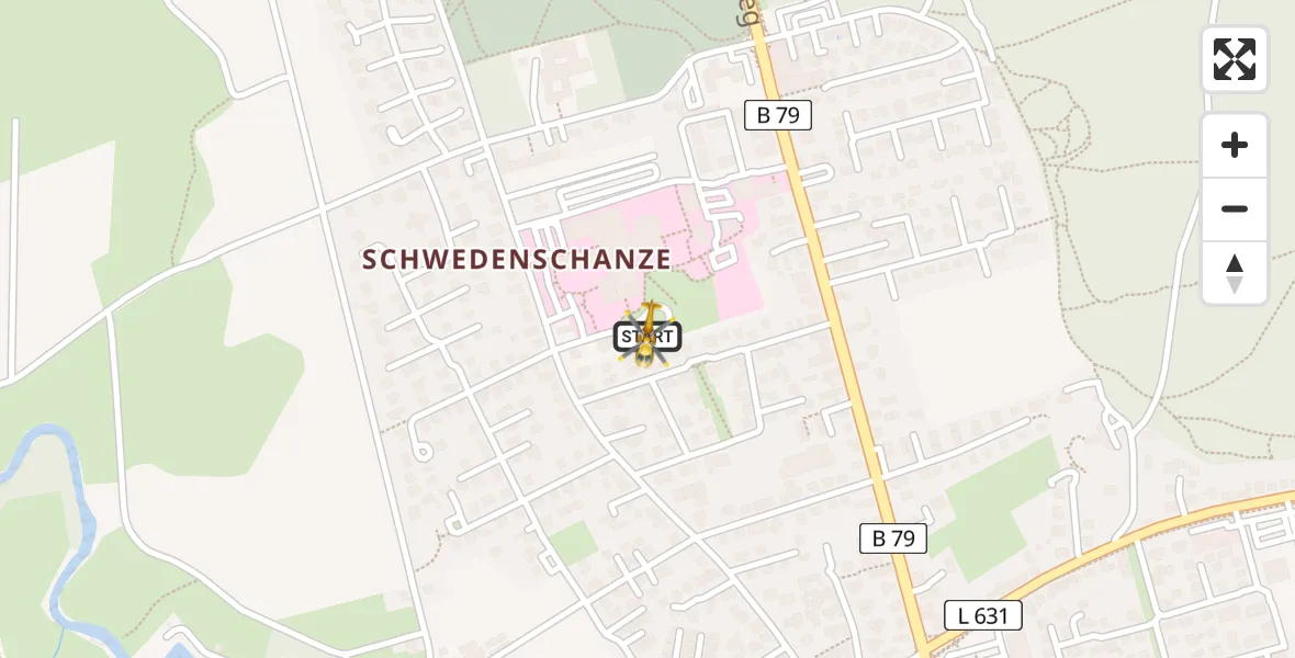 Routekaart van de vlucht: Rettungshubschrauber nach Wolfenbüttel Municipal Hospital Heliport (Christoph 30)