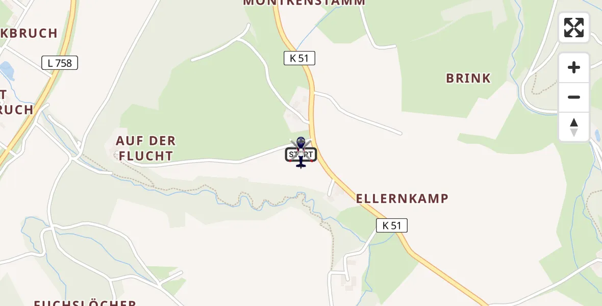 Flugroute Polizeihubschrauber Extertal - Extertal, 05 März 2026, 15:31