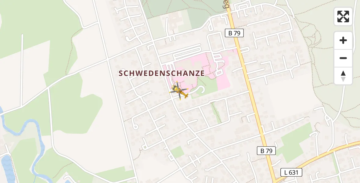 Flugroute Rettungshubschrauber Wolfenbüttel Municipal Hospital Heliport (Christoph 30) - Wolfenbüttel Municipal Hospital Heliport (Christoph 30), 05 März 2026, 16:02