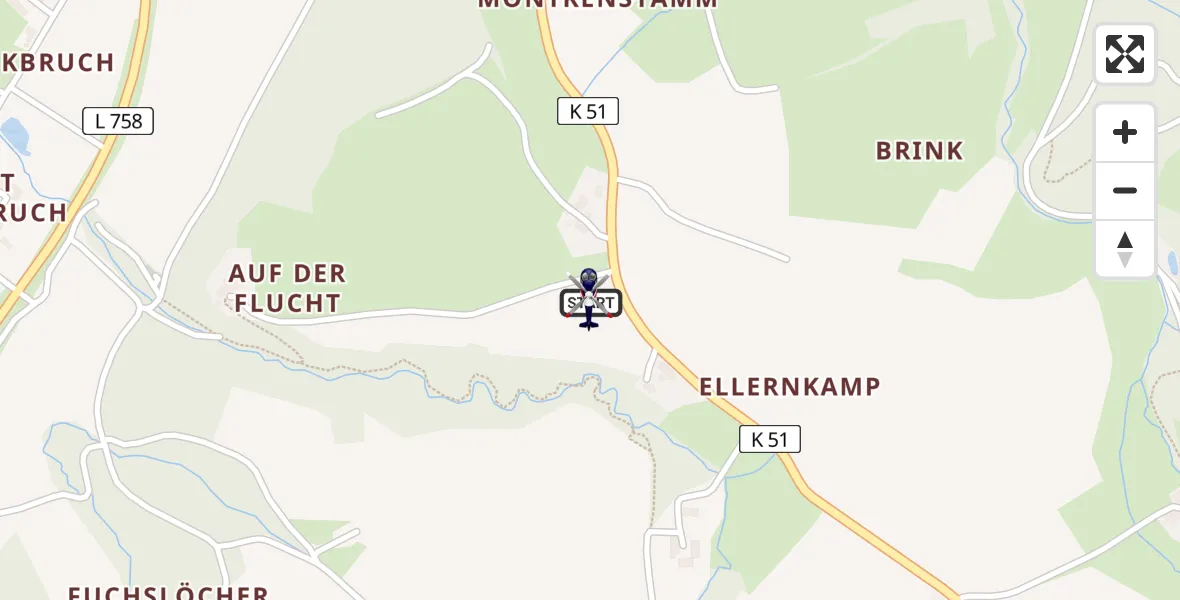 Flugroute Polizeihubschrauber Extertal - Extertal, 05 März 2026, 16:29