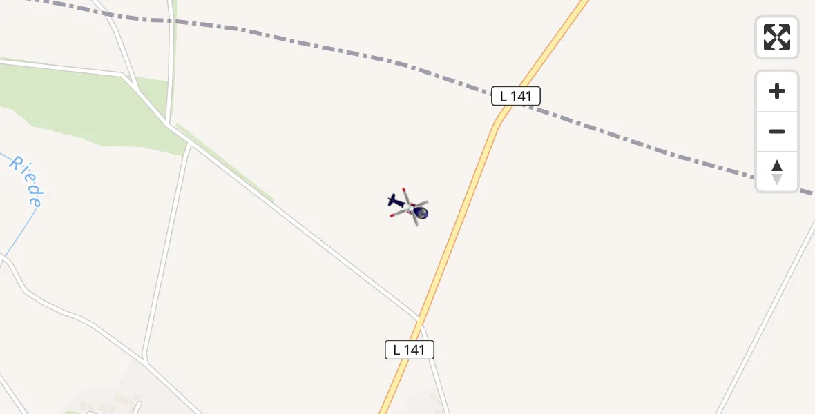 Routekaart van de vlucht: Polizeihubschrauber nach Landsberg, L 141