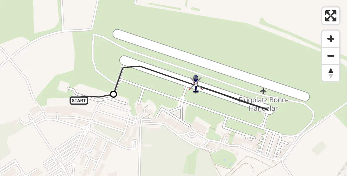 Flugroute Polizeihubschrauber Sankt Augustin - Bonn-Hangelar Airfield, 06 März 2026, 06:54
