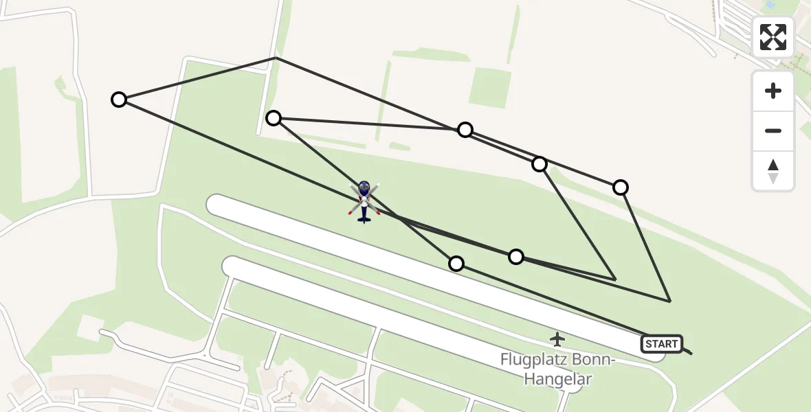 Flugroute Polizeihubschrauber Sankt Augustin - Bonn-Hangelar Airfield, 06 März 2026, 07:15