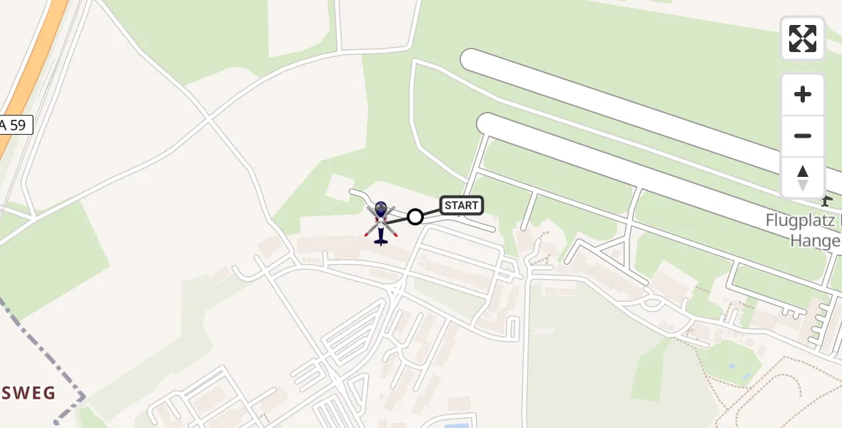Flugroute Polizeihubschrauber Bonn-Hangelar Airfield - Sankt Augustin, 06 März 2026, 07:42