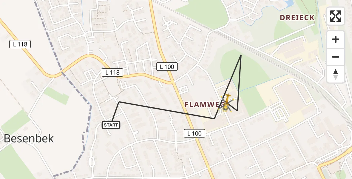 Flugroute Rettungshubschrauber Elmshorn - Elmshorn, 06 März 2026, 07:50
