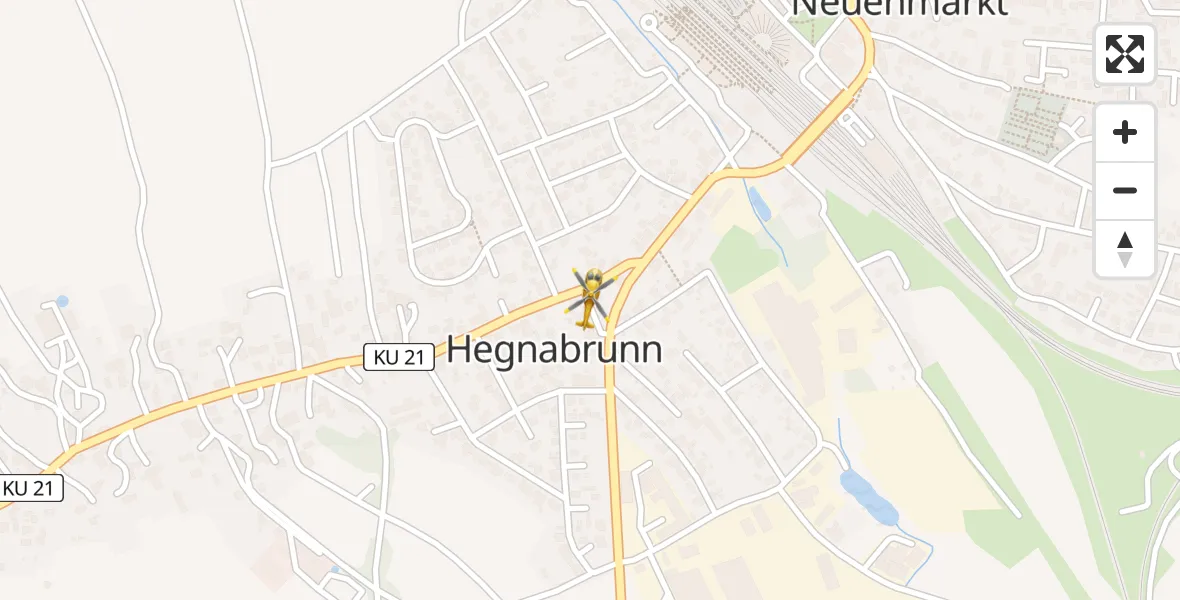 Flugroute Rettungshubschrauber Hegnabrunn - Hegnabrunn, 06 März 2026, 08:34