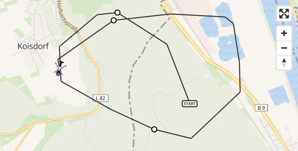 Flugroute Polizeihubschrauber Bad Breisig - Koisdorf, 06 März 2026, 09:19