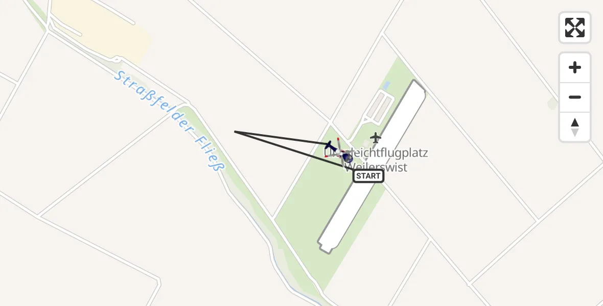 Flugroute Polizeihubschrauber Weilerswist UL - Weilerswist UL, 06 März 2026, 10:06