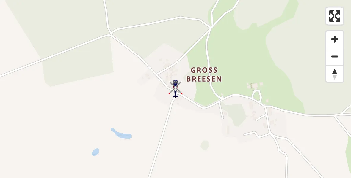 Routekaart van de vlucht: Polizeihubschrauber nach Zehna, Groß Breesen
