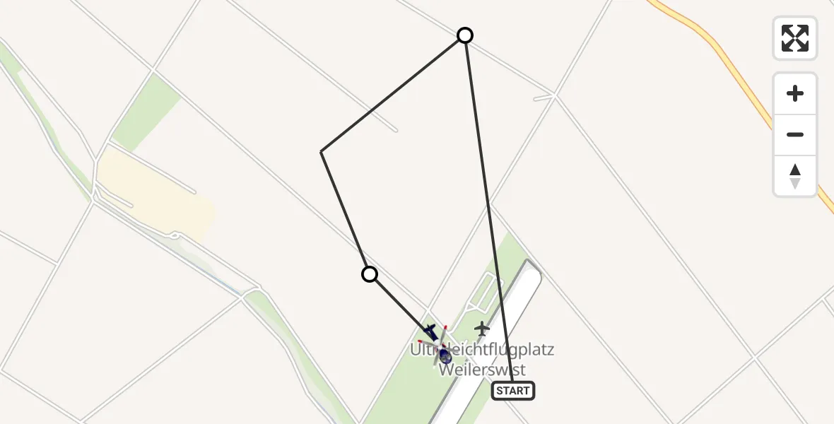 Flugroute Polizeihubschrauber Weilerswist UL - Weilerswist UL, 06 März 2026, 12:36
