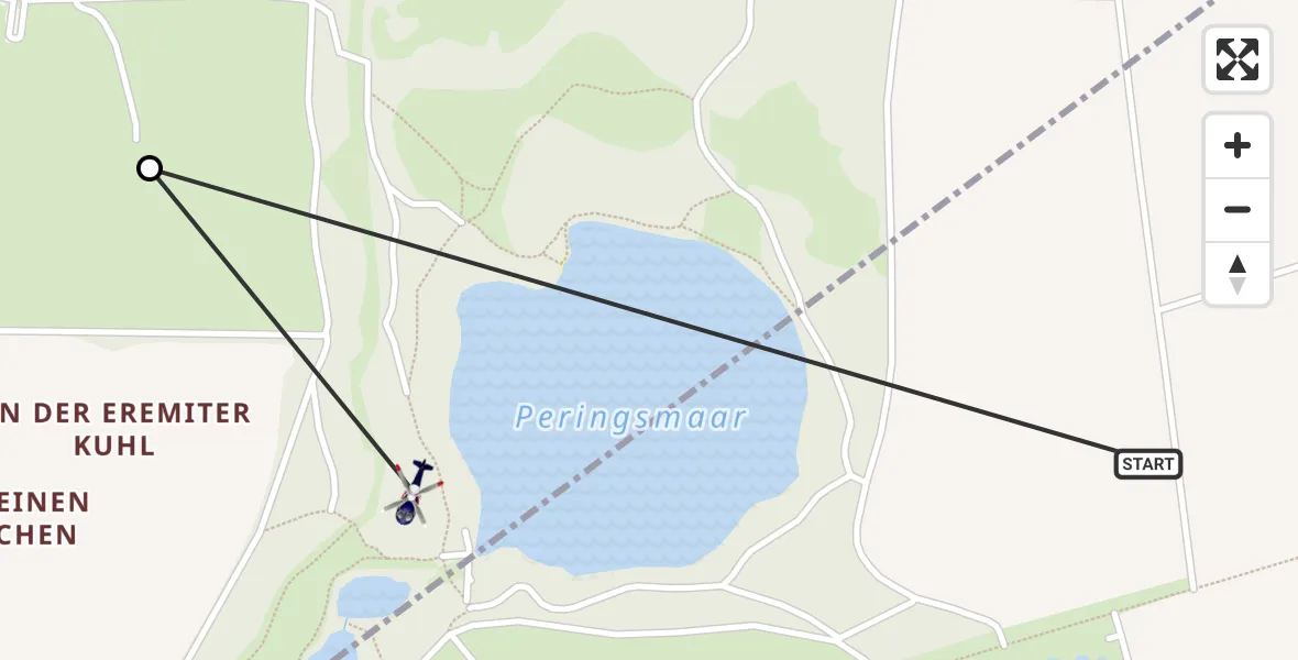 Flugroute Polizeihubschrauber Glesch - Glesch, 06 März 2026, 12:49