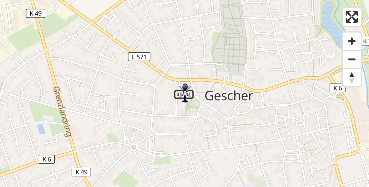 Flugroute Polizeihubschrauber Gescher - Gescher, 06 März 2026, 13:11