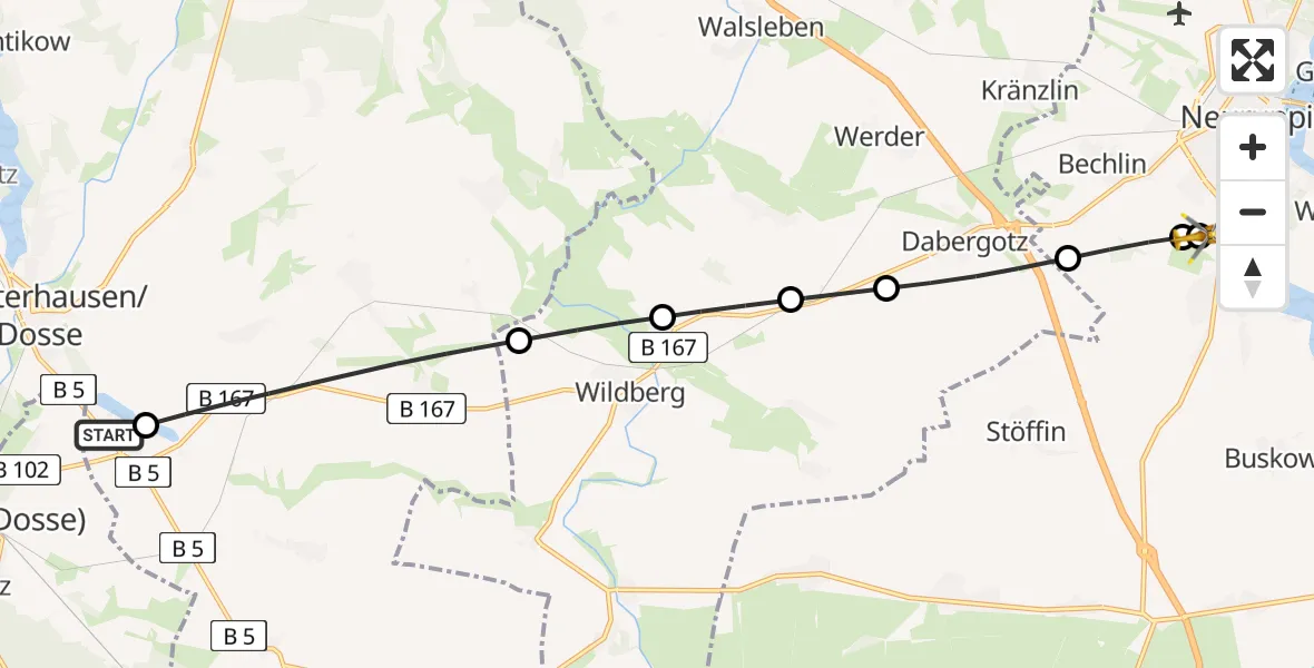 Routekaart van de vlucht: Rettungshubschrauber nach Rupin Hospital Helipad