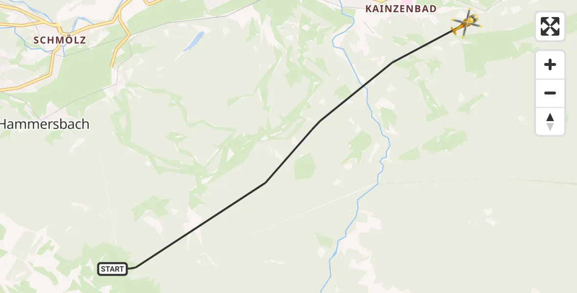 Flugroute Rettungshubschrauber Garmisch-Partenkirchen - Garmisch-Partenkirchen, 07 März 2026, 09:13