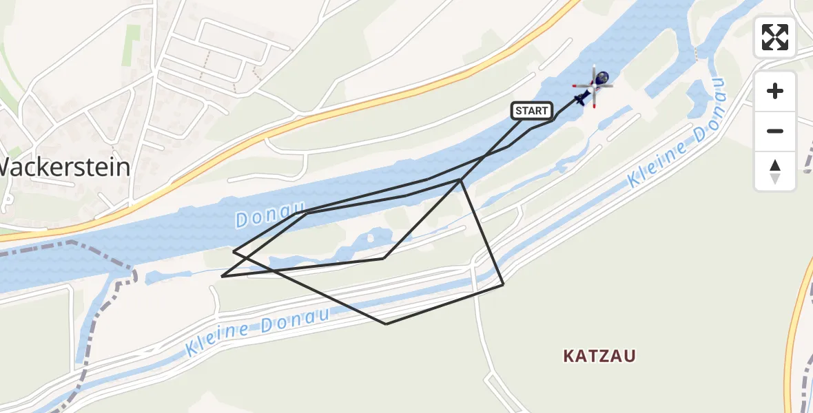 Flugroute Polizeihubschrauber Wackerstein - Wackerstein, 07 März 2026, 12:02