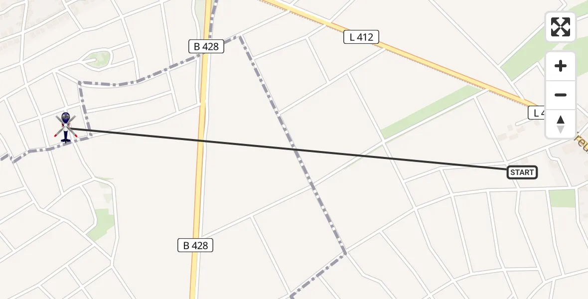 Routekaart van de vlucht: Polizeihubschrauber nach Hackenheim, Am Kirchberg