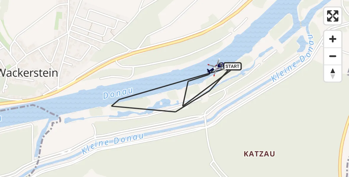 Flugroute Polizeihubschrauber Wackerstein - Wackerstein, 07 März 2026, 12:33