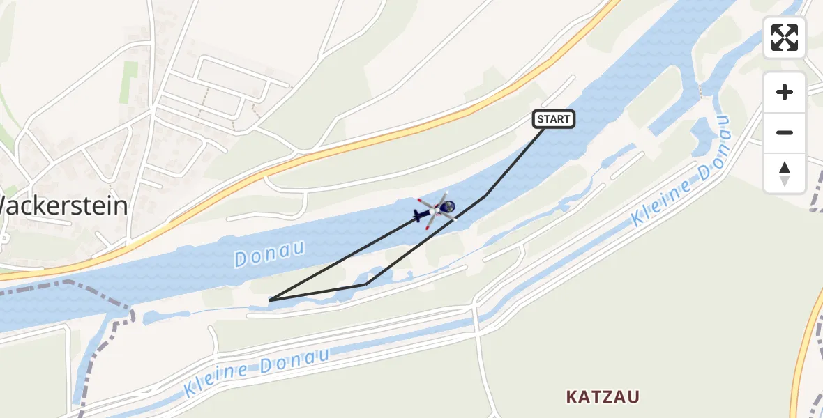 Flugroute Polizeihubschrauber Wackerstein - Wackerstein, 07 März 2026, 12:52
