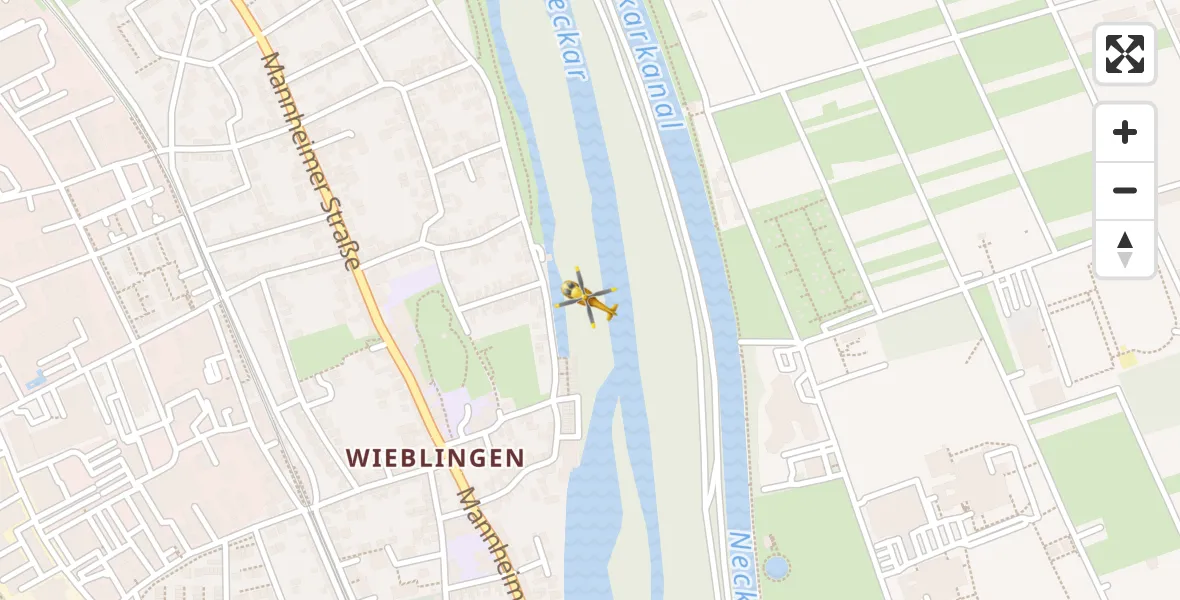 Routekaart van de vlucht: Rettungshubschrauber nach Heidelberg