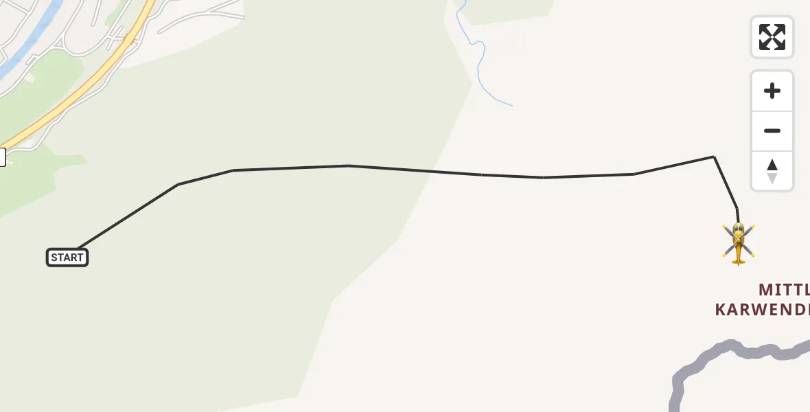 Flugroute Rettungshubschrauber Mittenwald - Mittenwald, 07 März 2026, 16:37