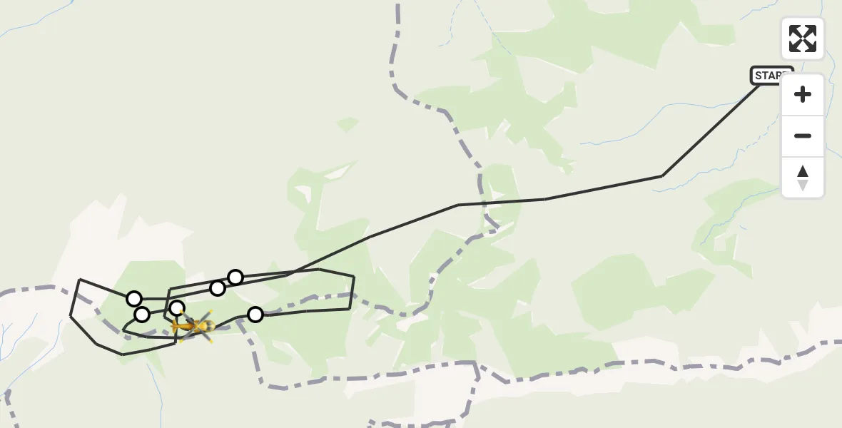 Flugroute Rettungshubschrauber Unterammergau - Saulgrub, 07 März 2026, 16:39