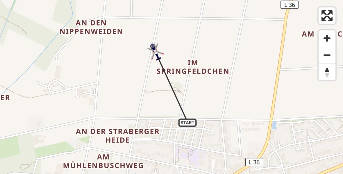 Flugroute Polizeihubschrauber Straberg - Straberg, 07 März 2026, 23:01