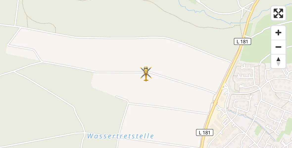 Flugroute Rettungshubschrauber Pfaffenweiler - Pfaffenweiler, 08 März 2026, 01:10