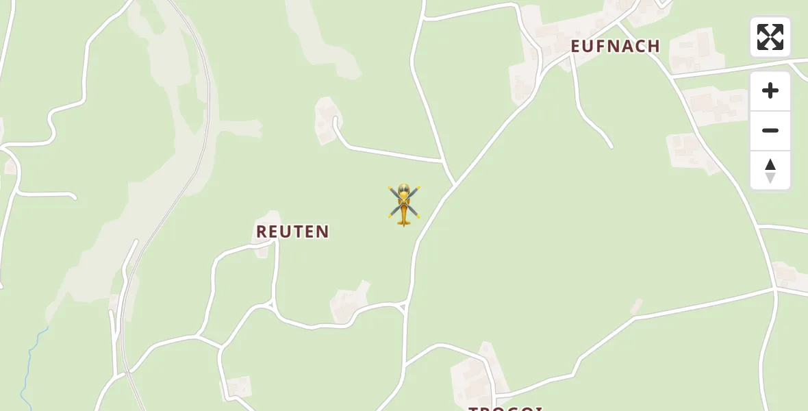 Flugroute Rettungshubschrauber Wildpoldsried - Wildpoldsried, 08 März 2026, 08:25