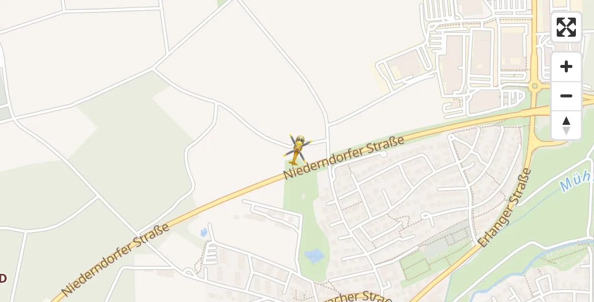 Flugroute Rettungshubschrauber Steudach - Steudach, 08 März 2026, 16:46