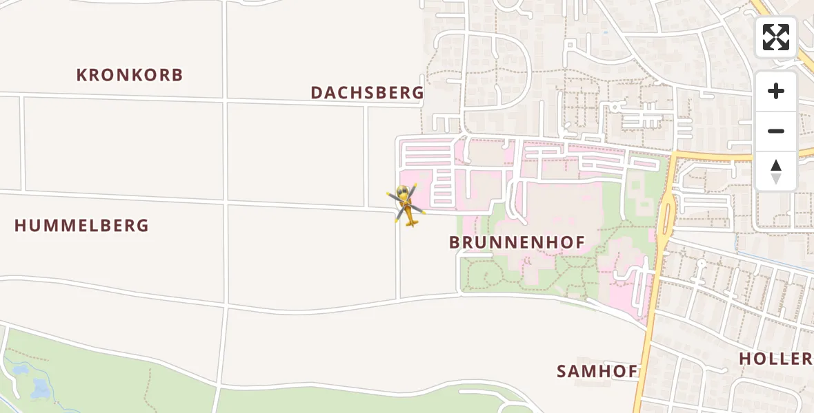 Flugroute Ambulanzhubschrauber Ingolstadt Hospital - Ingolstadt Hospital, 09 März 2026, 00:41