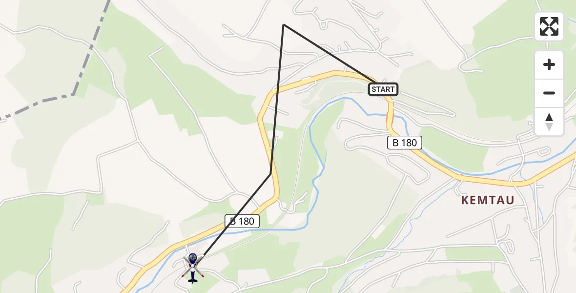 Flugroute Polizeihubschrauber Burkhardtsdorf - Burkhardtsdorf, 09 März 2026, 08:25